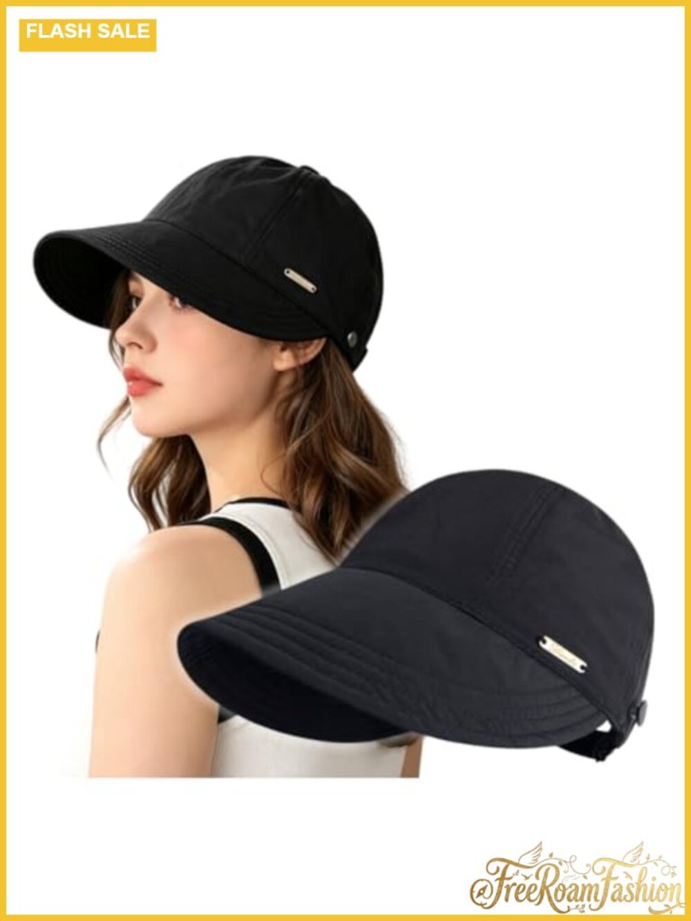 Women's Adjustable Ponytail Sun Hat Wide Brim UPF 50+ Quick Dry Polyester